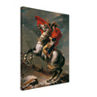 Napoleon at the Great St. Bernard painting by Jacques Louis David 1801.