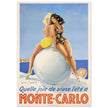 Louis Icart Monte Carlo vintage promotional poster . Historic