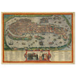 Venice Italy vintage map by Georg Braun and Frans Hogenberg. Antique maps