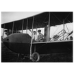 Katharine Wright aboard the Wright Model HS vintage aircraft