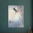 Kingfisher hunting fish by Ohara Koson  woodblock print