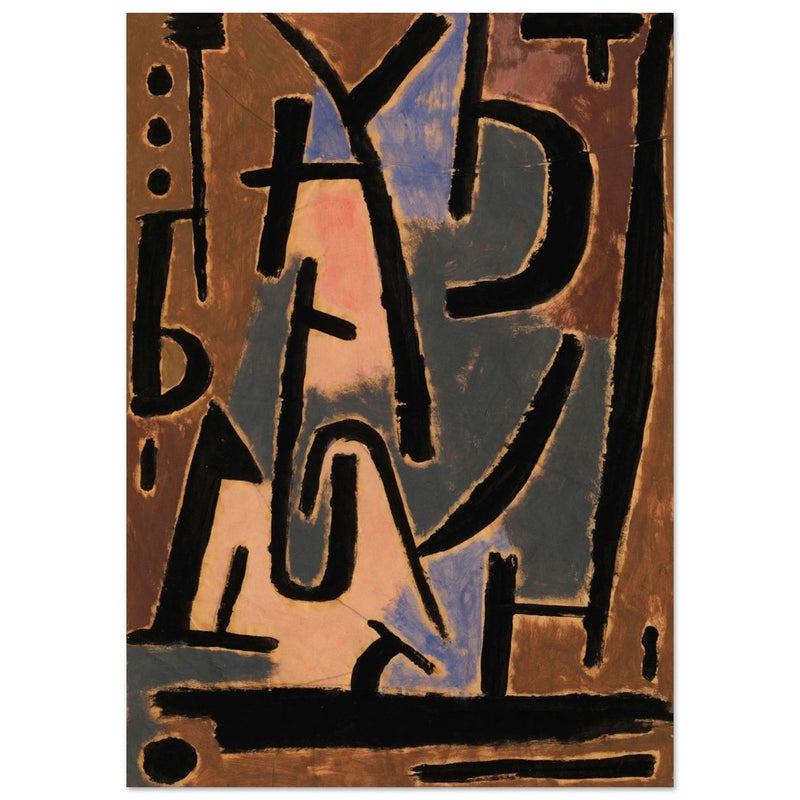 Paul Klee Bedrohliche Zeichen ( Threatening signs ). Abstract painting.  artwork. Wallart