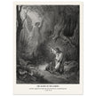Gustave Dore The Bible engraving print . The Agony in the garden illustration .