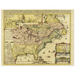 Ancient map of the french North America by Henri Chatelain.