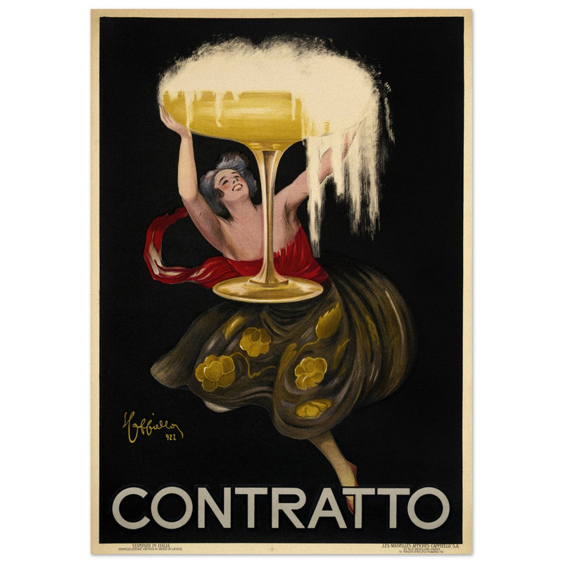 Leonetto Cappiello Contratto vintage poster .