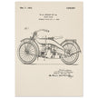 Vintage motorcycle patent by William S Harley founder of harley davidson.