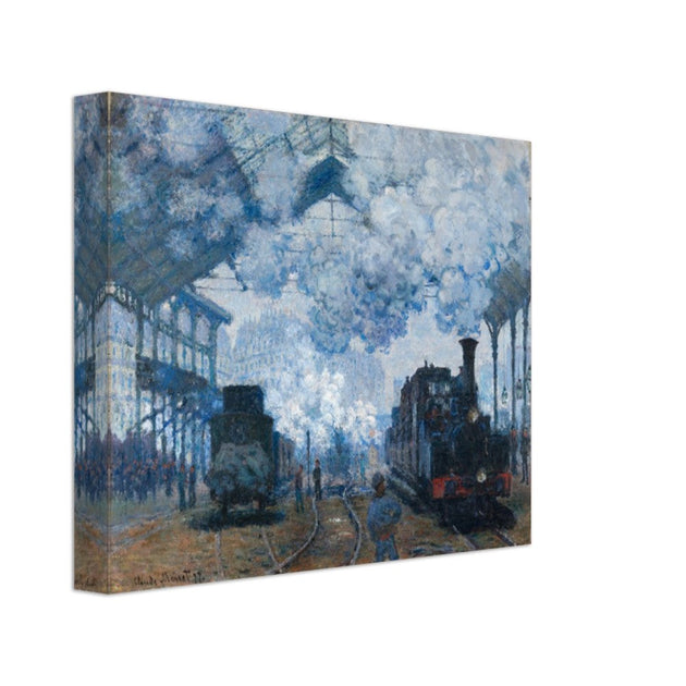 Canvas The Gare Saint-Lazare Arrival of a Train by Claude Monet