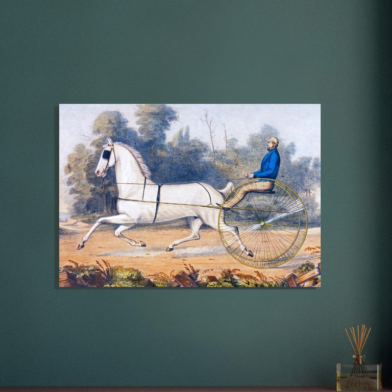Grey Eagle horse cart antique lithograph by Nathaniel Currier.