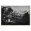 John Martin Paradise Lost vintage mezzoting engraving . Raphael Conversing with Adam and Eve .