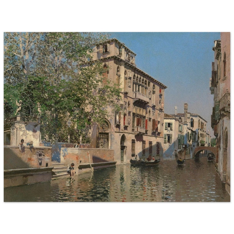A canal in Venice by Martin Ricoca 1875. Italy .