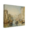 Venice the Rialto bridge in Italy. Antique painting by  Joseph Mallord William Turner.