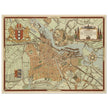 Vintage map of Amsterdam The Netherlands.