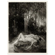 Ode to Psyche by Will Hicok Low 1887. Vintage  print of this greek mythology episode between Eros and Psiche