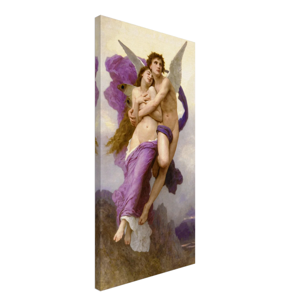 Antique painting The abduction of Psyche by William Adolphe Bouguereau 1895.