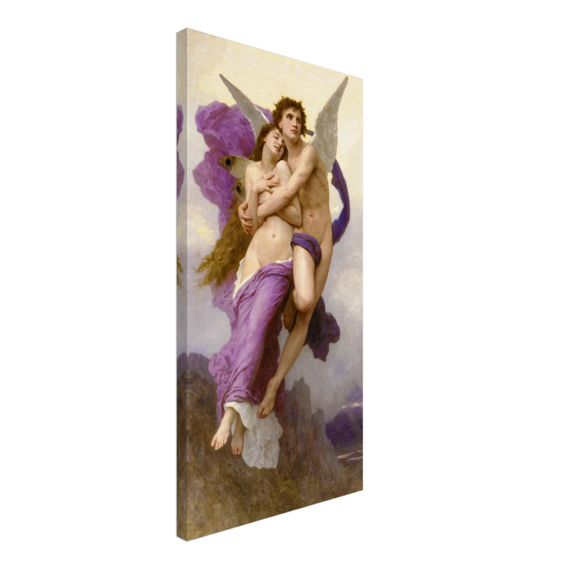 Antique painting The abduction of Psyche by William Adolphe Bouguereau 1895.