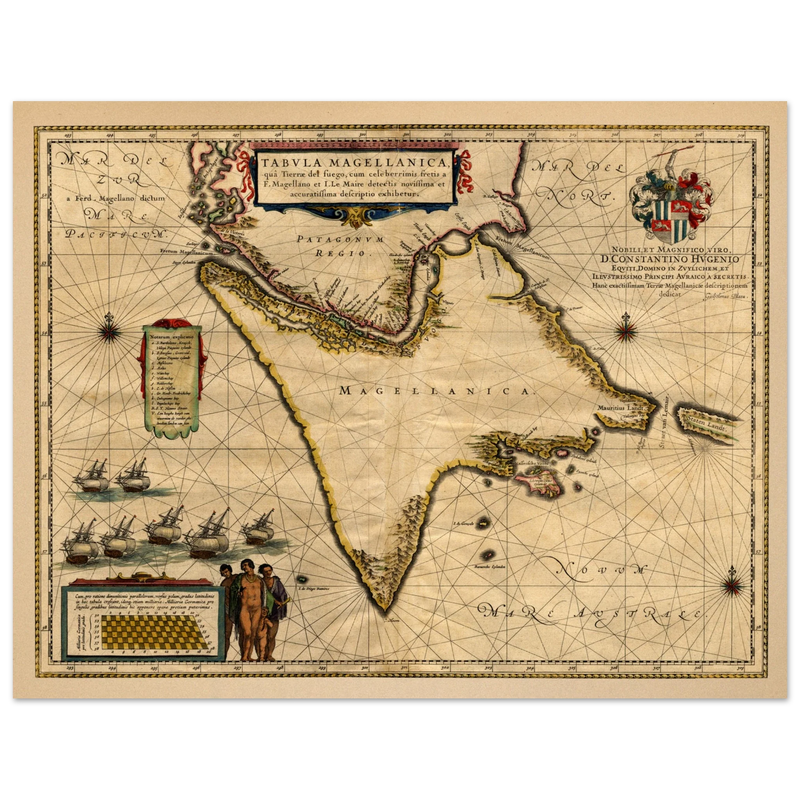 A Chart of Magellan by the Route of Tierra del Fuego by Willem Janszoon Blaeu