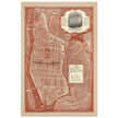 1938 New York City map. Created as an advertisement for the Roosevelt Hotel it includes major streets of Manhattan