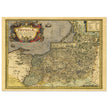 Ancient map of Prussia by Abraham Ortelius. Historic vintage map of 1570.