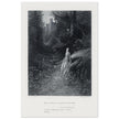 Gustave Dore illustration of King Arthur legend .Elaine on her Road to the Cave of Lancelot. book Idylls of the King by Alfred Tennyson
