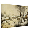Winter Landscape with Skaters and Birds Trap painting by pieter Bruegel The Elder.