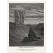 Gustave Dore The Bible engraving print . Abraham and the three Angels .