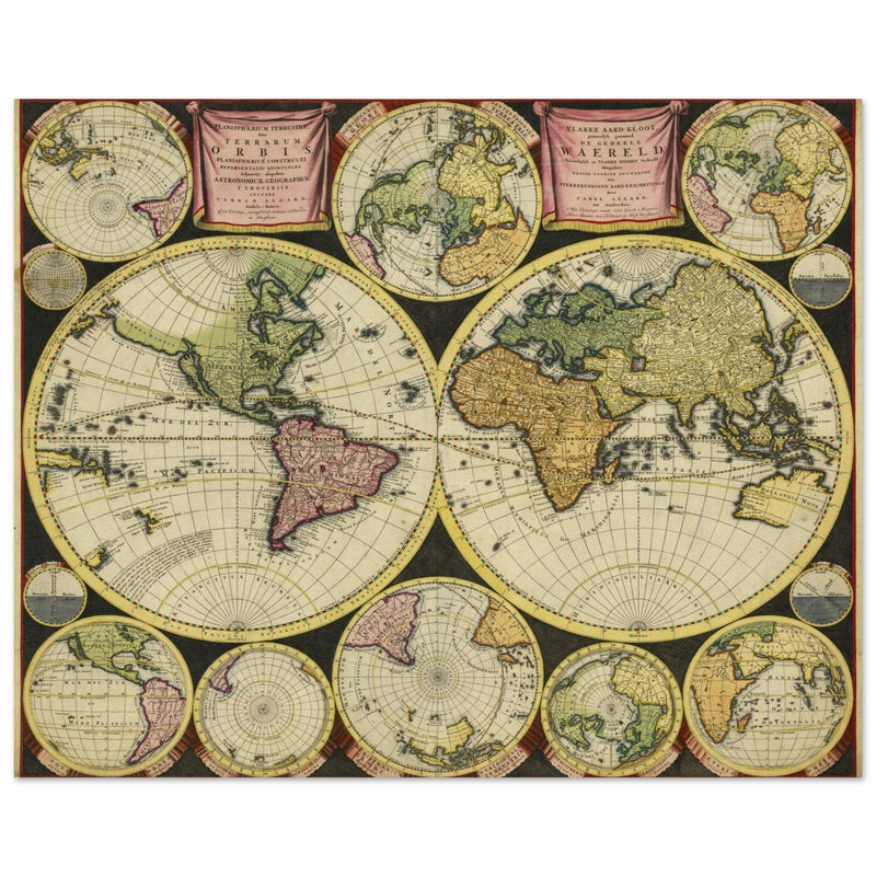 Planisphaerium Terrestre, Sive Terrarum Orbis bu Carel Allard.