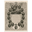 The Declaration of Independence and portraits of the United States  presidents. Walla rt decor
