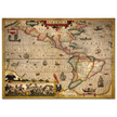 America old map print. Poster reproduction of the american continent year 1630 by Hendrik Hondius