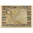 Ancient antique map of Europe. The map is devided in empires and realms.  poster.