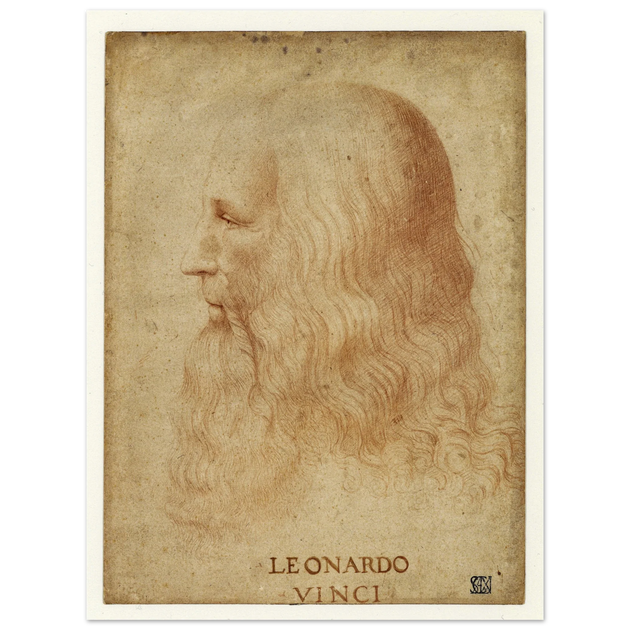 Portrait of Leonardo da Vinci by anonimous artist 1510-1530 .