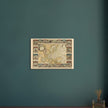 Ancient antique map of Europe. The map is devided in empires and realms.  poster.
