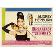 Breakfast at Tiffany's with Audrey Hepburn movie vintage poster .