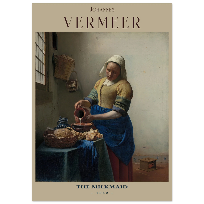 The milkmaid by Johannes Vermeer poster