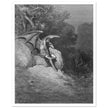 Gustave Dore Paradise Lost engraving .Satan's contemplation upon observing the beauty of Earth.