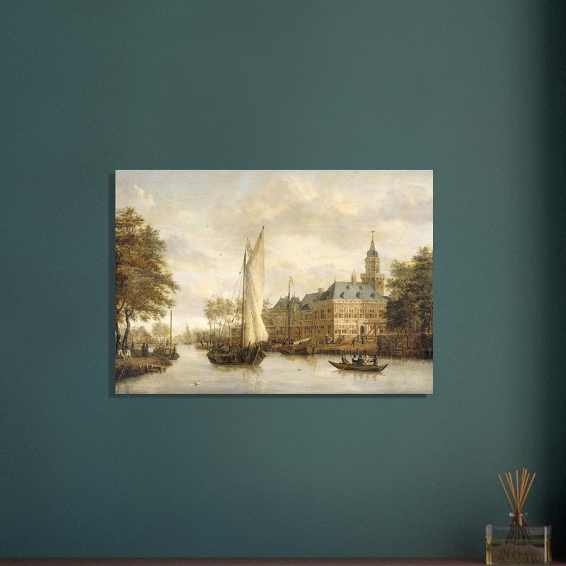 Jacobus Storck Nijenrode Castle on the Vecht near Breukelen. Antique old marine painting.  artwork