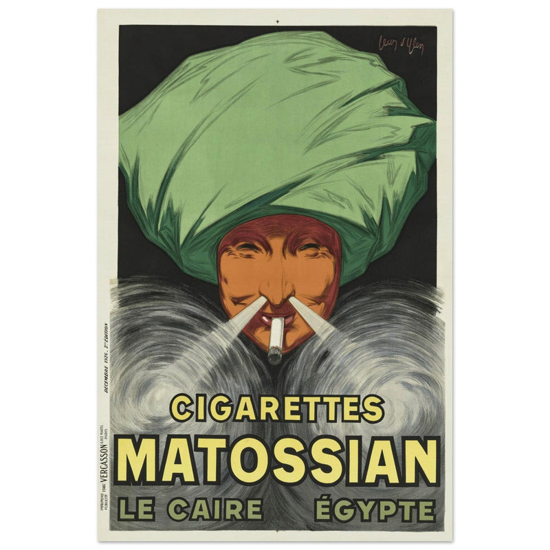 Cigarettes Matossian vintage advertising poster by Jean d' Ylen.