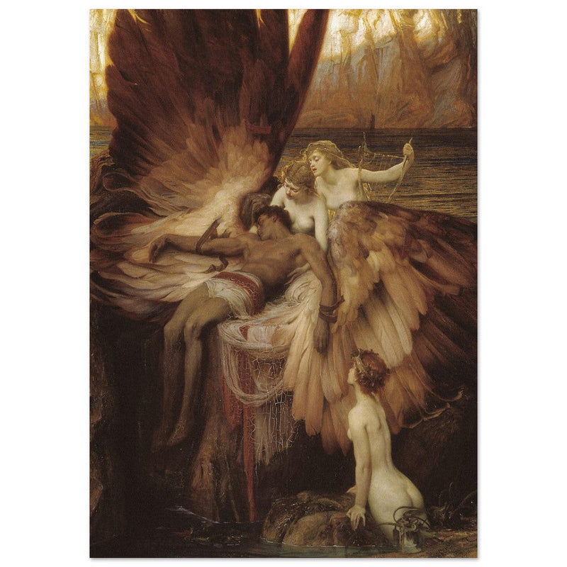The Lament for Icarus by Herbert Draper 1898. Antique painting .