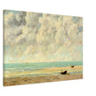 The calm sea by Gustave Courbet 1869.  antique painting.