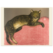 Winter Cat on a Cushion poster Author: Théophile Alexandre Pierre Steinlen 1909