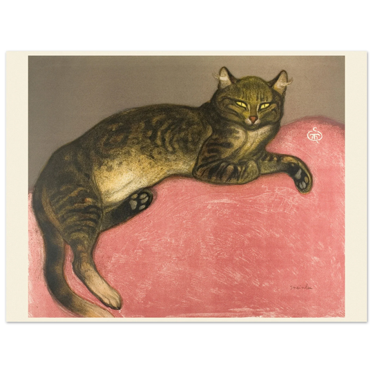 Winter Cat on a Cushion poster Author: Théophile Alexandre Pierre Steinlen 1909