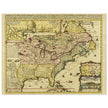 Ancient map of the french North America by Henri Chatelain.