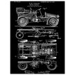 Motor Vehicle patent. Vintage car illustration.