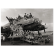 B-17 airplane with crew Hell's Angels. World war 2 poster.