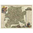 Antique city map of Rome in Italy XVIII Century by Johan Baptiste Homann.