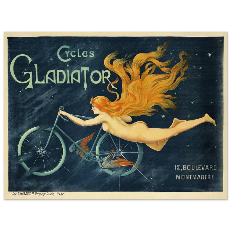 Gladiator vintage bicycles advertising  . Historic bicycle ad.