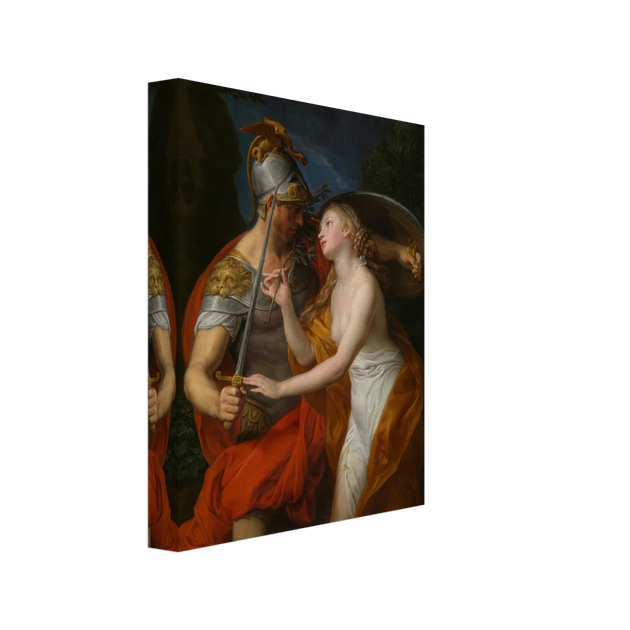 Canvas Allegory of Peace and War by Pompeo Girolamo Batoni 1776. Greek Roman mythology