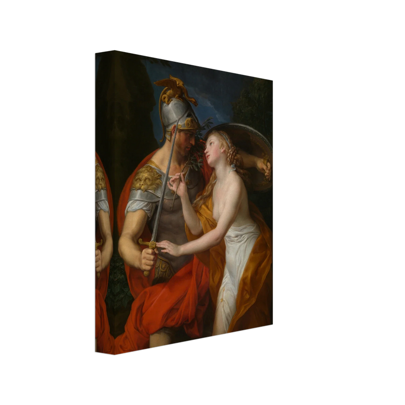 Canvas Allegory of Peace and War by Pompeo Girolamo Batoni 1776. Greek Roman mythology
