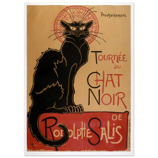 For the nightclub "Tournée du Chat Noir poster reproduction Théophile Steinlen 1896