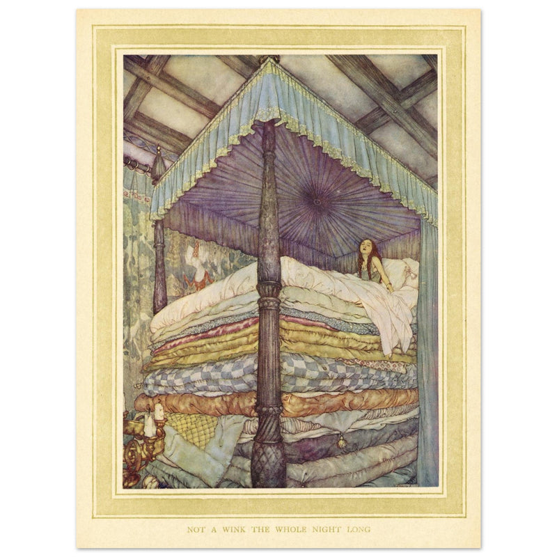 The Real Princess bu Edmund Dulac. After a fairy tale by Hans Andersen.