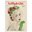 La Mode Chic old vintage fashion magazine cover from the 40s. 1947.
